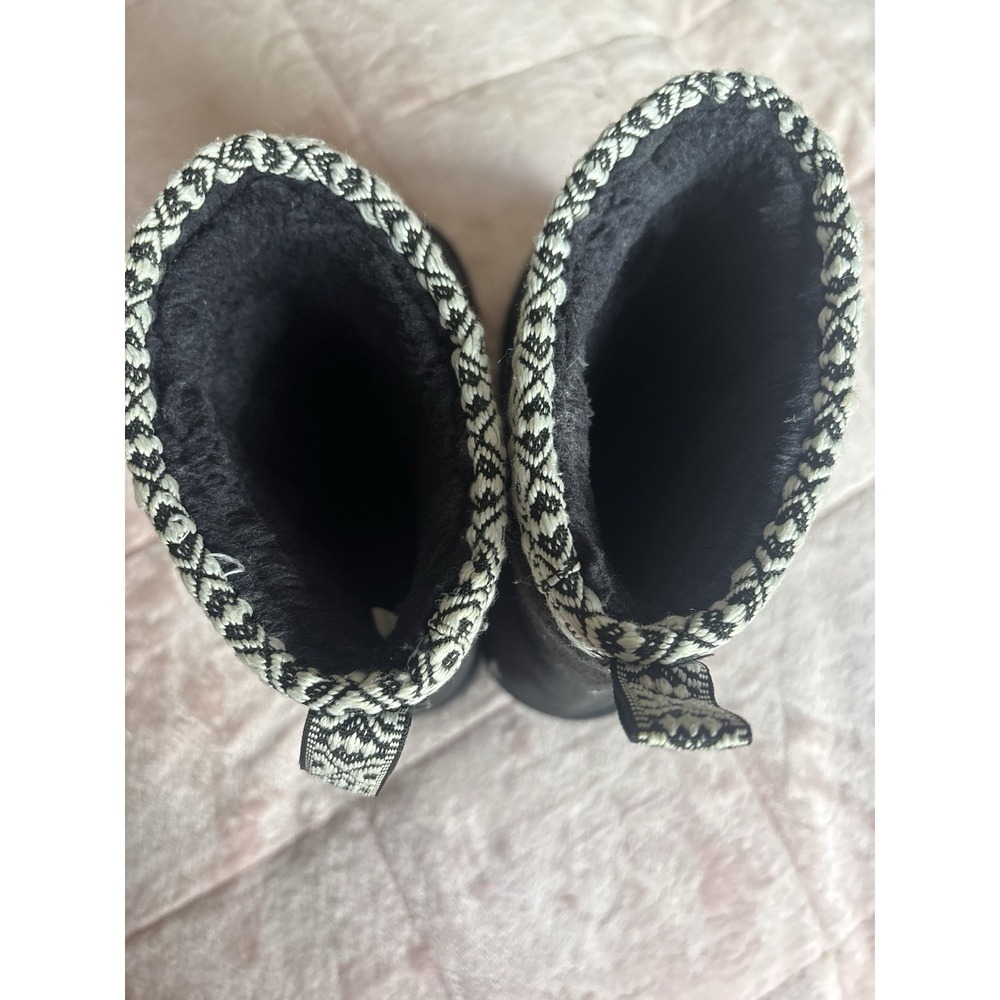 Western Chief Women's Black Boot Size Large Fur Unique Pattern - Picture 5 of 5